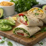 Variations of Healthy Tuna Melt Wraps with different fillings