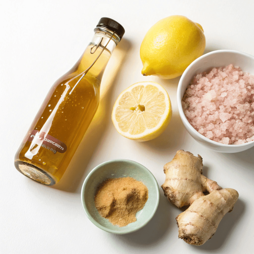 Ingredients for Monjaro 4-Ingredient Natural Drink