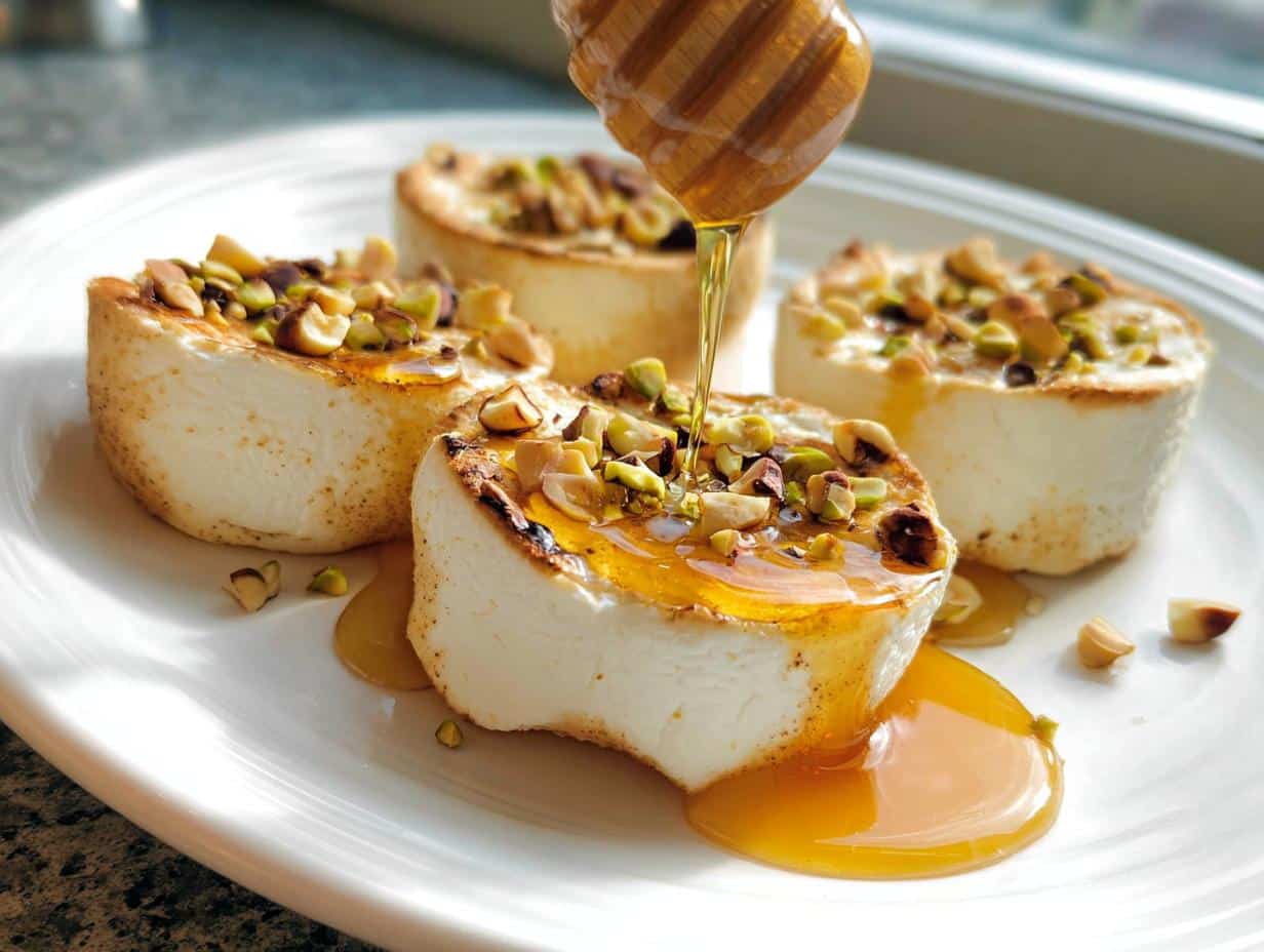 Baked Goat Cheese with Honey for Two - Featured