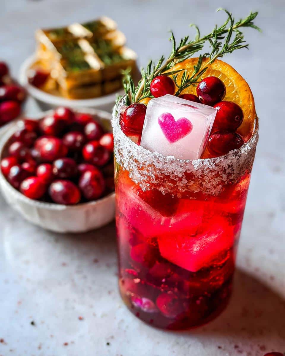 Heart Ice Cube Cranberry Mocktail - Other 1