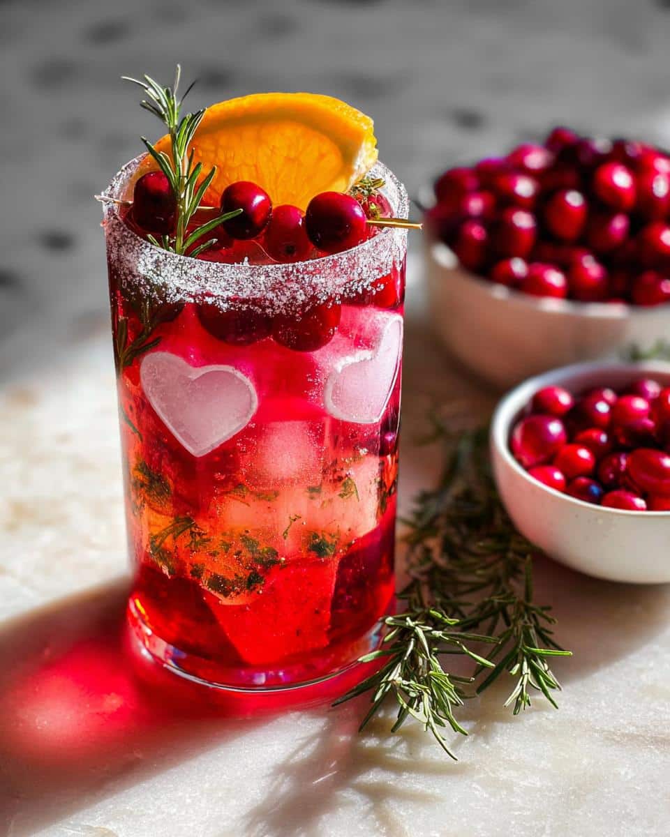 Heart Ice Cube Cranberry Mocktail - Other 4