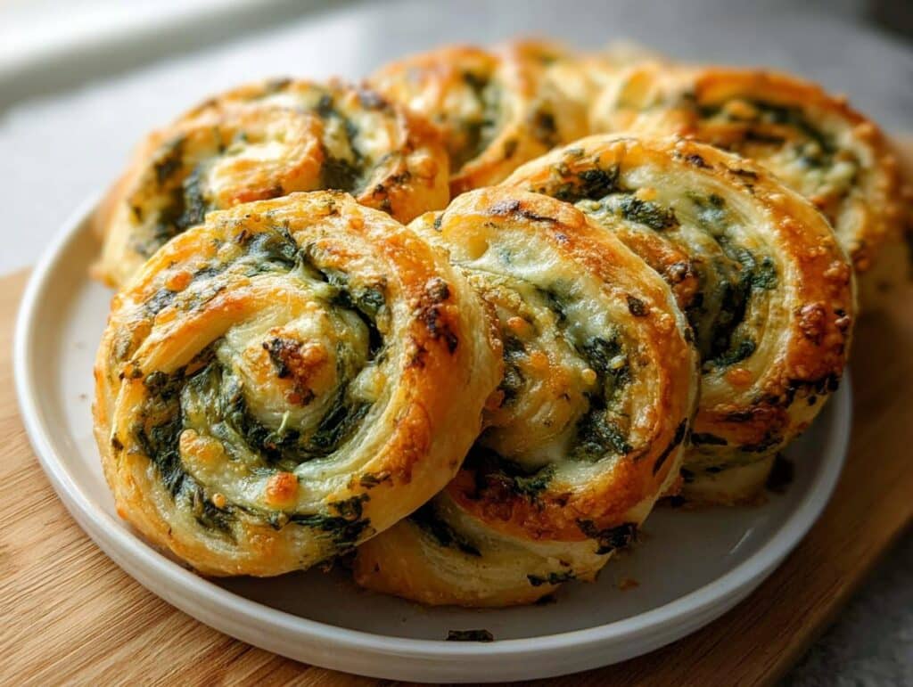 Mini Spinach and Cheese Pinwheels - Featured