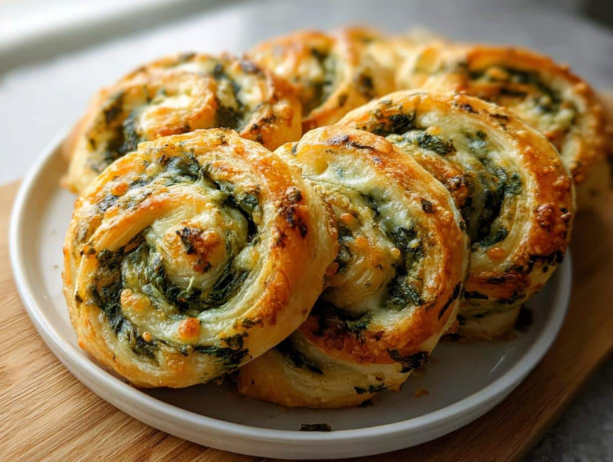 Mini Spinach and Cheese Pinwheels - Featured