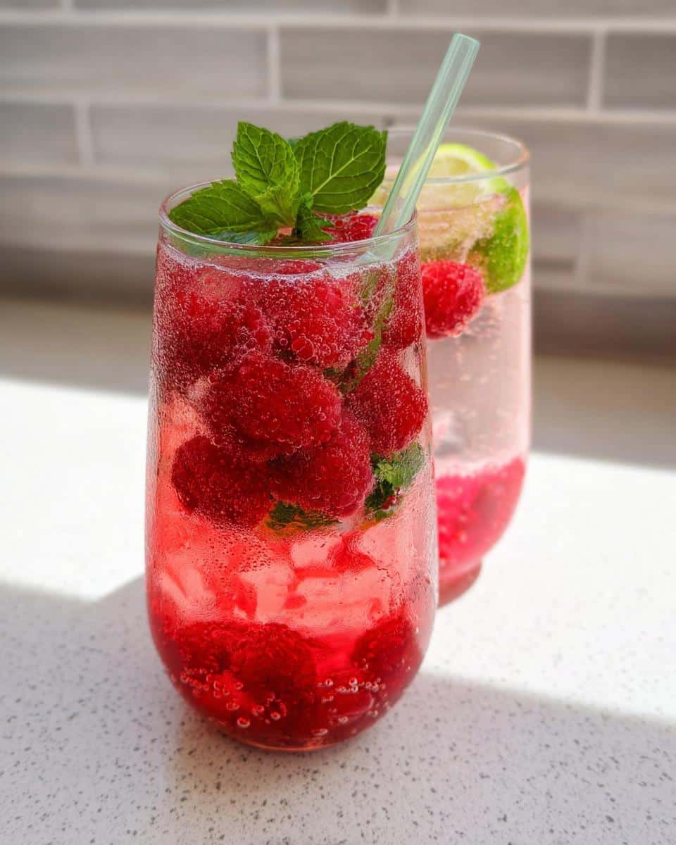 Raspberry Sparkling Mocktail - Other 3